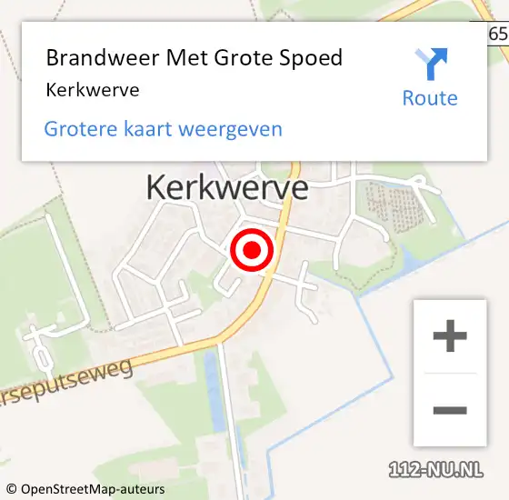 Locatie op kaart van de 112 melding: Brandweer Met Grote Spoed Naar Kerkwerve op 2 september 2017 03:13