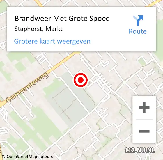 Locatie op kaart van de 112 melding: Brandweer Met Grote Spoed Naar Staphorst, Markt op 31 januari 2014 10:53