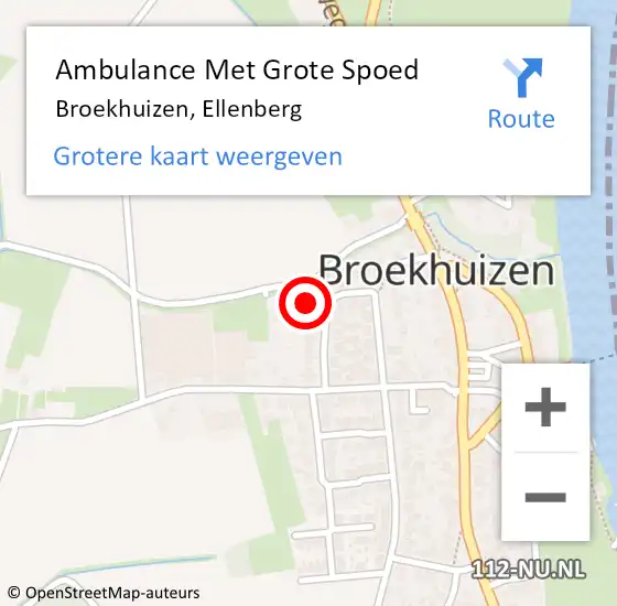 Locatie op kaart van de 112 melding: Ambulance Met Grote Spoed Naar Broekhuizen, Ellenberg op 2 september 2017 19:12