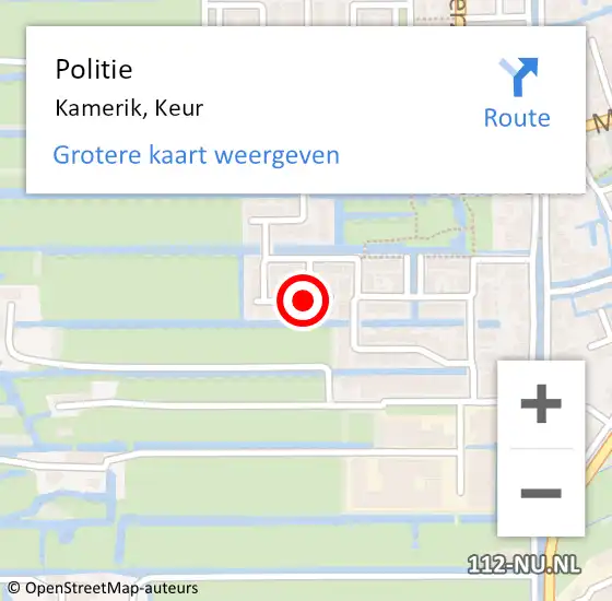 Locatie op kaart van de 112 melding: Politie Kamerik, Keur op 31 januari 2014 11:59