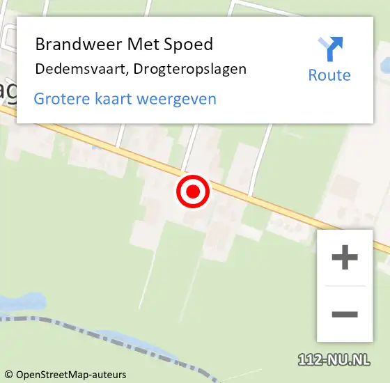 Locatie op kaart van de 112 melding: Brandweer Met Spoed Naar Dedemsvaart, Drogteropslagen op 3 september 2017 08:18