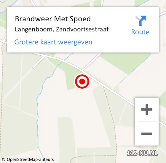 Locatie op kaart van de 112 melding: Brandweer Met Spoed Naar Langenboom, Zandvoortsestraat op 4 september 2017 14:28