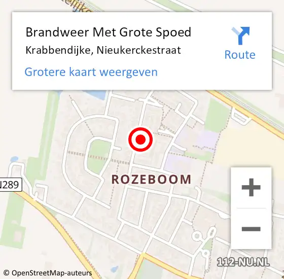 Locatie op kaart van de 112 melding: Brandweer Met Grote Spoed Naar Krabbendijke, Nieukerckestraat op 4 september 2017 17:24