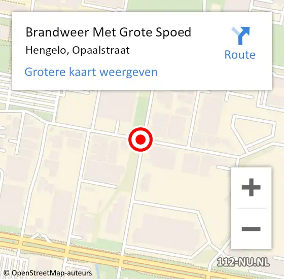Locatie op kaart van de 112 melding: Brandweer Met Grote Spoed Naar Hengelo, Opaalstraat op 5 september 2017 11:37