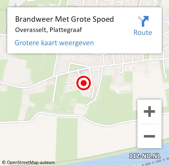 Locatie op kaart van de 112 melding: Brandweer Met Grote Spoed Naar Overasselt, Plattegraaf op 5 september 2017 12:55