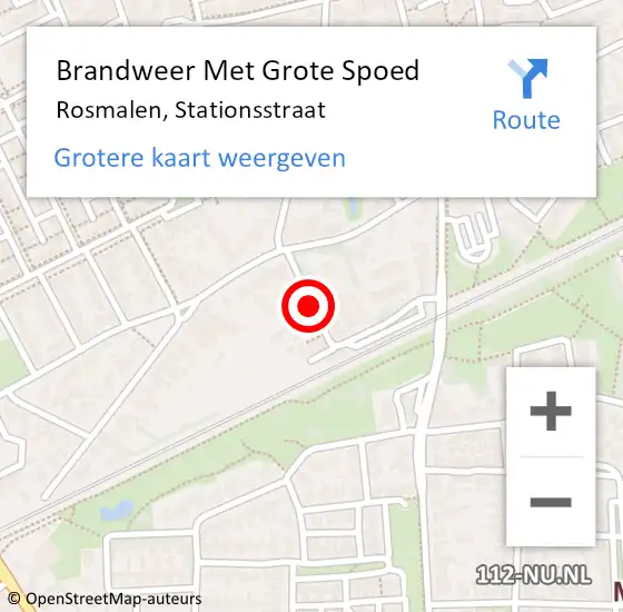 Locatie op kaart van de 112 melding: Brandweer Met Grote Spoed Naar Rosmalen, Stationsstraat op 5 september 2017 15:32