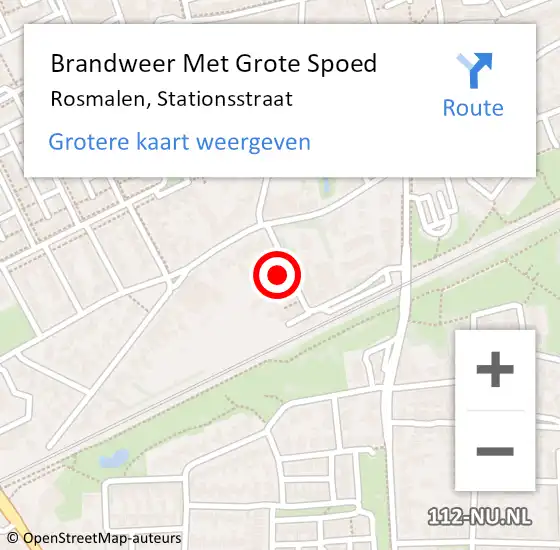 Locatie op kaart van de 112 melding: Brandweer Met Grote Spoed Naar Rosmalen, Stationsstraat op 5 september 2017 15:52