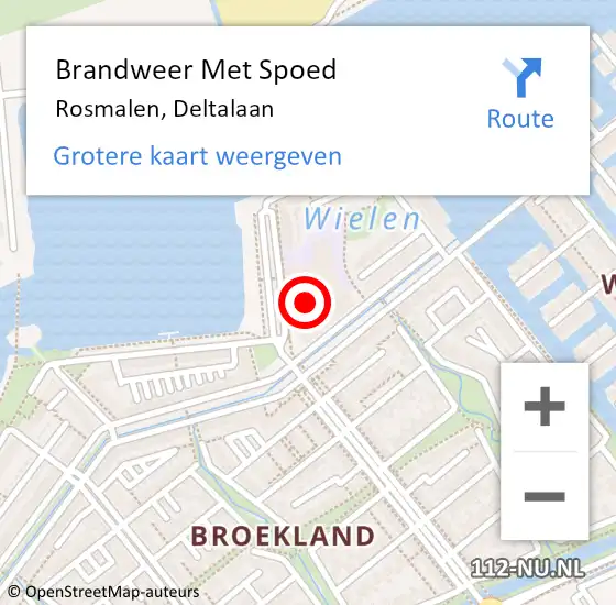 Locatie op kaart van de 112 melding: Brandweer Met Spoed Naar Rosmalen, Deltalaan op 5 september 2017 17:36