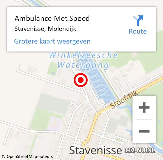 Locatie op kaart van de 112 melding: Ambulance Met Spoed Naar Stavenisse, Molendijk op 5 september 2017 18:36