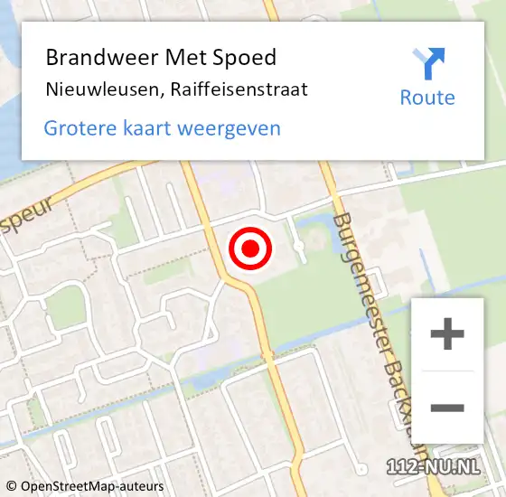 Locatie op kaart van de 112 melding: Brandweer Met Spoed Naar Nieuwleusen, Raiffeisenstraat op 5 september 2017 20:20