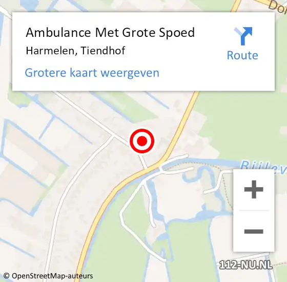 Locatie op kaart van de 112 melding: Ambulance Met Grote Spoed Naar Harmelen, Tiendhof op 6 september 2017 06:36