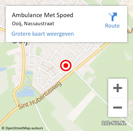 Locatie op kaart van de 112 melding: Ambulance Met Spoed Naar Ooij, Nassaustraat op 6 september 2017 10:54