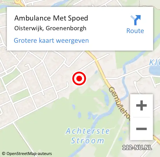 Locatie op kaart van de 112 melding: Ambulance Met Spoed Naar Oisterwijk, Groenenborgh op 6 september 2017 18:29