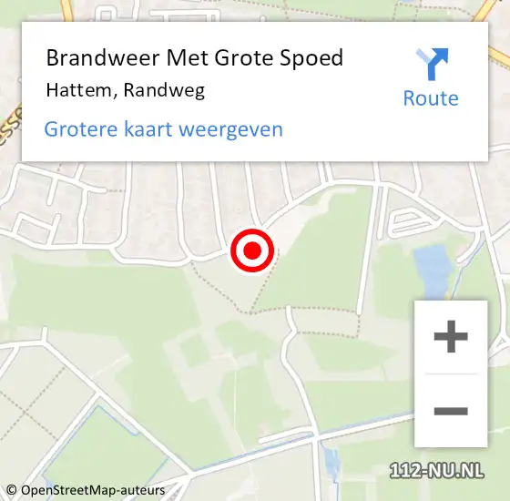 Locatie op kaart van de 112 melding: Brandweer Met Grote Spoed Naar Hattem, Randweg op 6 september 2017 21:54