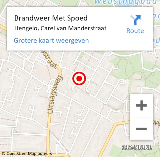 Locatie op kaart van de 112 melding: Brandweer Met Spoed Naar Hengelo, Carel van Manderstraat op 31 januari 2014 18:41