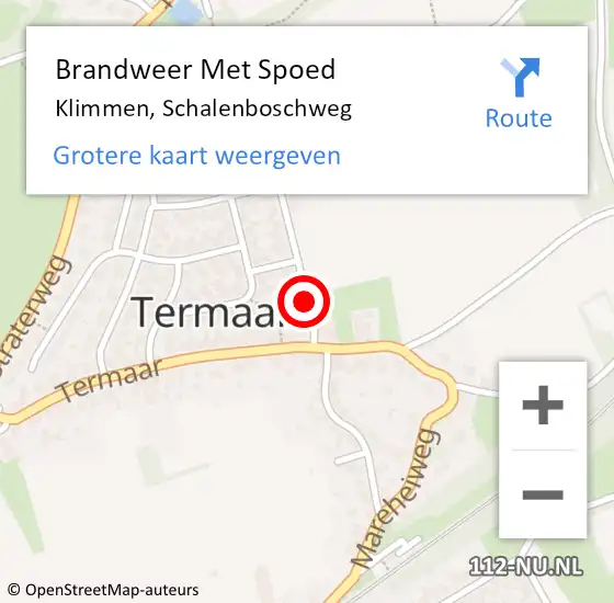 Locatie op kaart van de 112 melding: Brandweer Met Spoed Naar Klimmen, Schalenboschweg op 7 september 2017 21:19