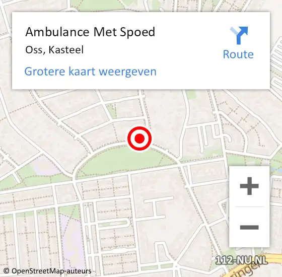 Locatie op kaart van de 112 melding: Ambulance Met Spoed Naar Oss, Kasteel op 31 januari 2014 19:55