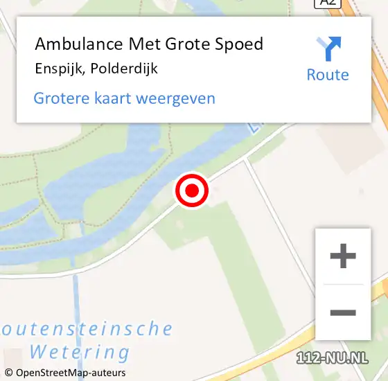 Locatie op kaart van de 112 melding: Ambulance Met Grote Spoed Naar Enspijk, Polderdijk op 8 september 2017 11:21