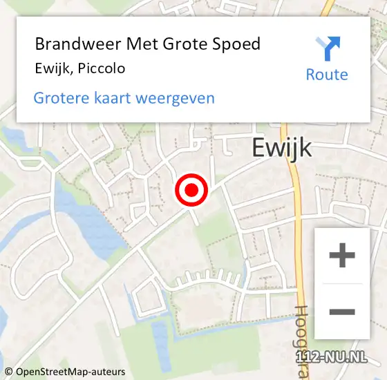 Locatie op kaart van de 112 melding: Brandweer Met Grote Spoed Naar Ewijk, Piccolo op 8 september 2017 18:04