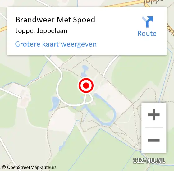 Locatie op kaart van de 112 melding: Brandweer Met Spoed Naar Joppe, Joppelaan op 8 september 2017 19:35