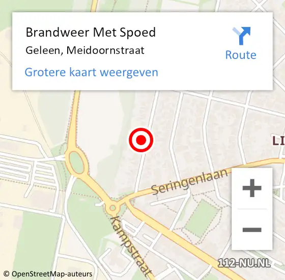 Locatie op kaart van de 112 melding: Brandweer Met Spoed Naar Geleen, Meidoornstraat op 8 september 2017 20:00