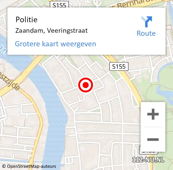 Locatie op kaart van de 112 melding: Politie Zaandam, Veeringstraat op 9 september 2017 19:46