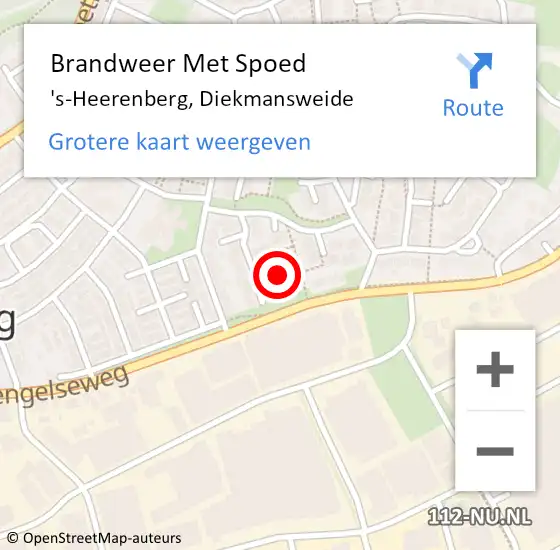 Locatie op kaart van de 112 melding: Brandweer Met Spoed Naar 's-Heerenberg, Diekmansweide op 9 september 2017 21:27