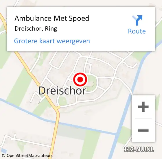 Locatie op kaart van de 112 melding: Ambulance Met Spoed Naar Dreischor, Ring op 10 september 2017 10:53