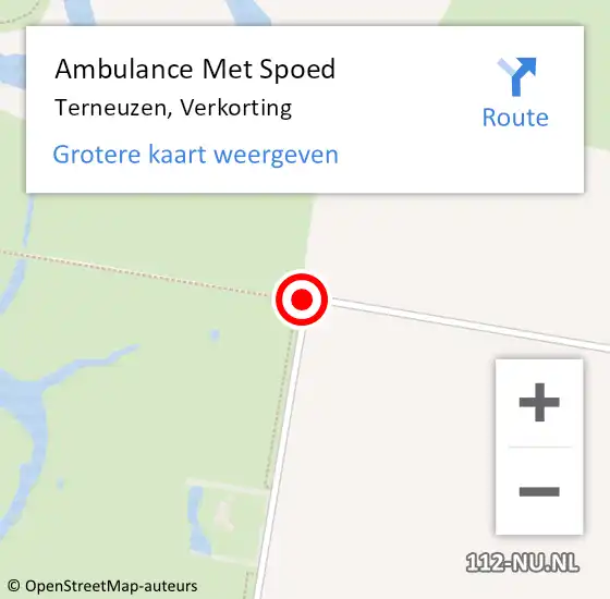 Locatie op kaart van de 112 melding: Ambulance Met Spoed Naar Terneuzen, Verkorting op 10 september 2017 11:11