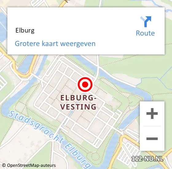 Locatie op kaart van de 112 melding:  Elburg op 11 september 2017 08:55