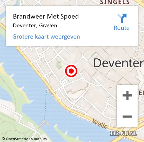 Locatie op kaart van de 112 melding: Brandweer Met Spoed Naar Deventer, Graven op 12 september 2017 08:08