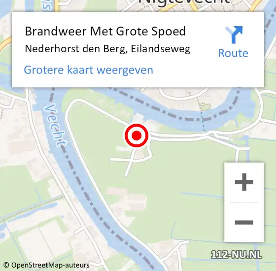 Locatie op kaart van de 112 melding: Brandweer Met Grote Spoed Naar Nederhorst den Berg, Eilandseweg op 1 februari 2014 11:10