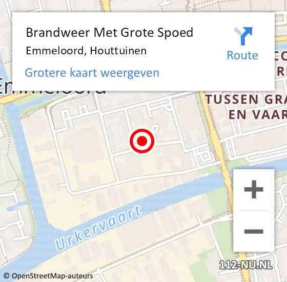 Locatie op kaart van de 112 melding: Brandweer Met Grote Spoed Naar Emmeloord, Houttuinen op 12 september 2017 17:12