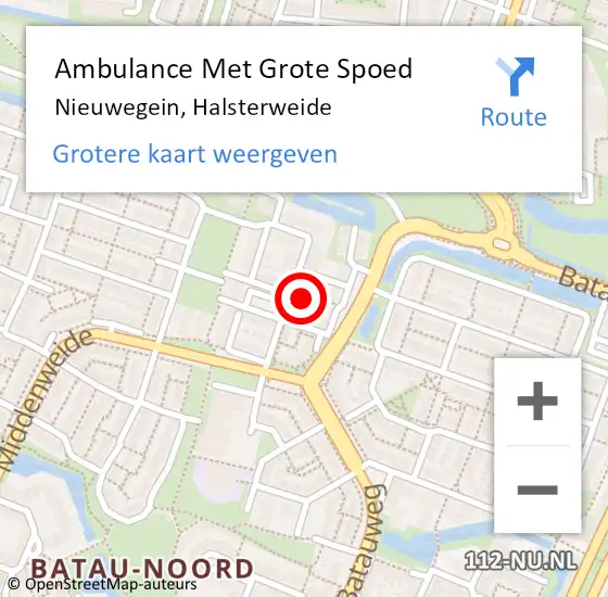 Locatie op kaart van de 112 melding: Ambulance Met Grote Spoed Naar Nieuwegein, Halsterweide op 13 september 2017 02:23