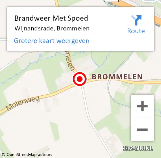 Locatie op kaart van de 112 melding: Brandweer Met Spoed Naar Wijnandsrade, Brommelen op 13 september 2017 05:09