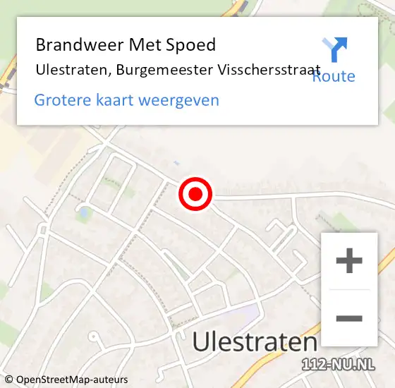 Locatie op kaart van de 112 melding: Brandweer Met Spoed Naar Ulestraten, Burgemeester Visschersstraat op 13 september 2017 05:53