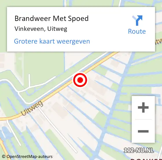 Locatie op kaart van de 112 melding: Brandweer Met Spoed Naar Vinkeveen, Uitweg op 13 september 2017 08:47