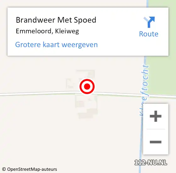 Locatie op kaart van de 112 melding: Brandweer Met Spoed Naar Emmeloord, Kleiweg op 13 september 2017 09:15