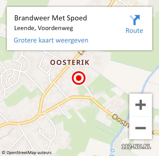 Locatie op kaart van de 112 melding: Brandweer Met Spoed Naar Leende, Voordenweg op 13 september 2017 10:35