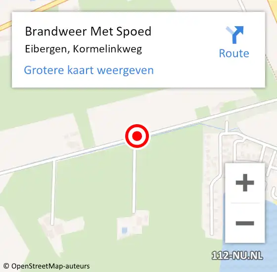 Locatie op kaart van de 112 melding: Brandweer Met Spoed Naar Eibergen, Kormelinkweg op 13 september 2017 11:21