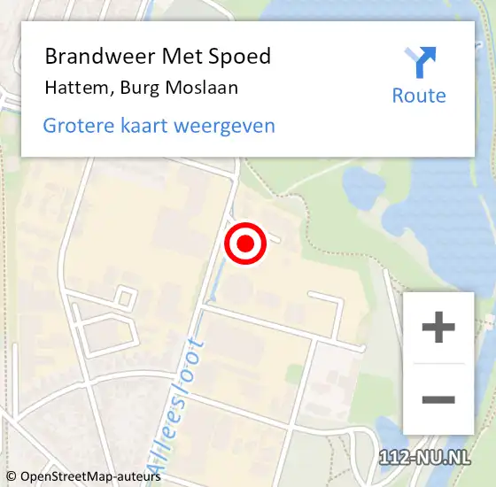 Locatie op kaart van de 112 melding: Brandweer Met Spoed Naar Hattem, Burg Moslaan op 13 september 2017 11:59