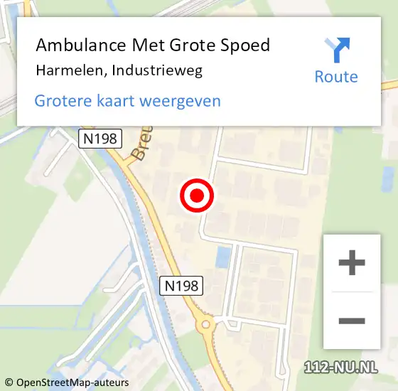 Locatie op kaart van de 112 melding: Ambulance Met Grote Spoed Naar Harmelen, Industrieweg op 13 september 2017 13:25