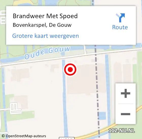 Locatie op kaart van de 112 melding: Brandweer Met Spoed Naar Bovenkarspel, De Gouw op 13 september 2017 17:25