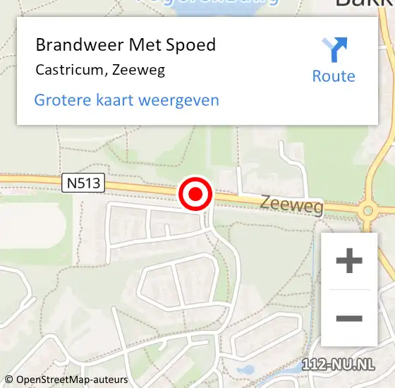 Locatie op kaart van de 112 melding: Brandweer Met Spoed Naar Castricum, Zeeweg op 13 september 2017 17:39