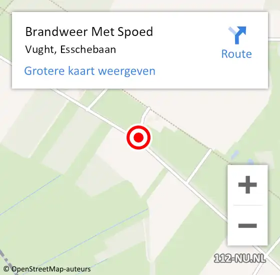 Locatie op kaart van de 112 melding: Brandweer Met Spoed Naar Vught, Esschebaan op 13 september 2017 19:13