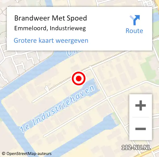 Locatie op kaart van de 112 melding: Brandweer Met Spoed Naar Emmeloord, Industrieweg op 13 september 2017 21:18