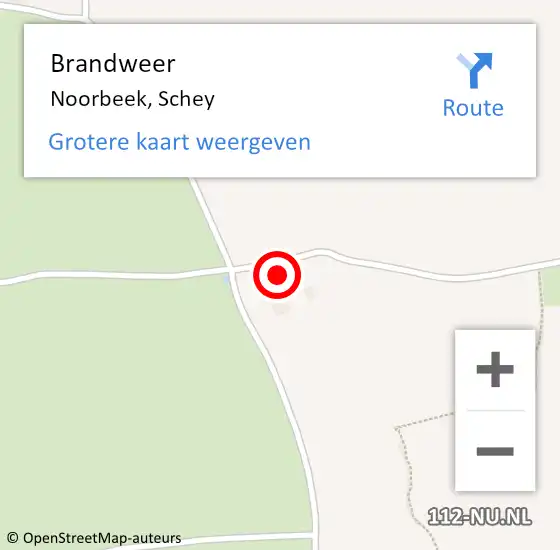 Locatie op kaart van de 112 melding: Brandweer Noorbeek, Schey op 1 februari 2014 14:20