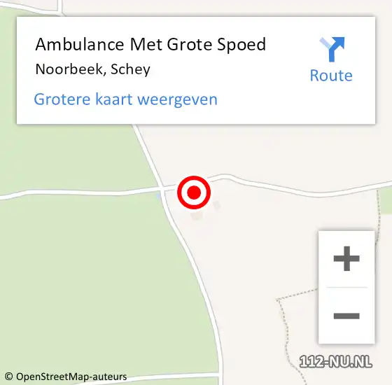 Locatie op kaart van de 112 melding: Ambulance Met Grote Spoed Naar Noorbeek, Schey op 1 februari 2014 14:20