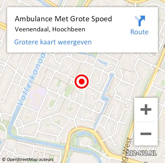 Locatie op kaart van de 112 melding: Ambulance Met Grote Spoed Naar Veenendaal, Hoochbeen op 15 september 2017 18:30