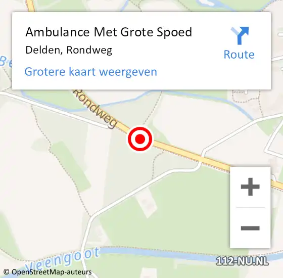 Locatie op kaart van de 112 melding: Ambulance Met Grote Spoed Naar Delden, Rondweg op 15 september 2017 21:13